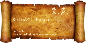Kollát Petra névjegykártya