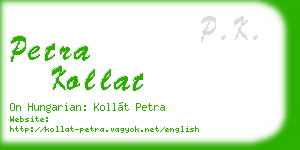 petra kollat business card